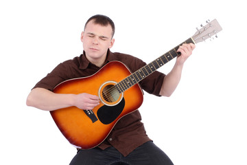 Obraz premium Man play guitar