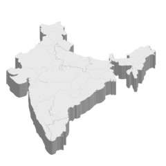インド　地図　国