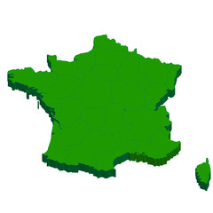Obraz na płótnie Canvas フランス　地図　国