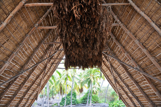 Hut at Pu'uhonua O Honaunau Historical Park, Hawaii