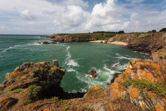 Cote sauvage de l'ile d'Yeu en Vendee