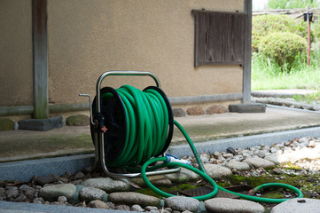 庭にあるホース