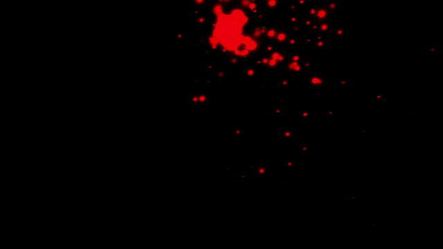 Particles rotation circle red