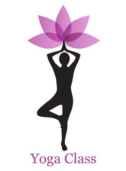 background with the silhouette making yoga