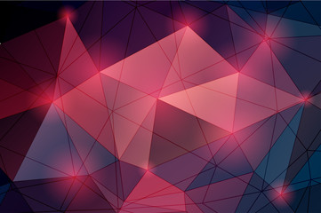 Multicolored Triangle Abstract Background
