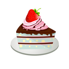 Strawberry and chocolate cake