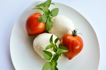 Mozzarella et tomates