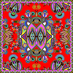 Traditional ornamental floral paisley bandanna