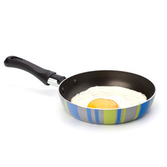 Fried egg on pan