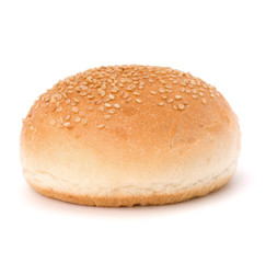 Round sandwich bun with sesame seeds