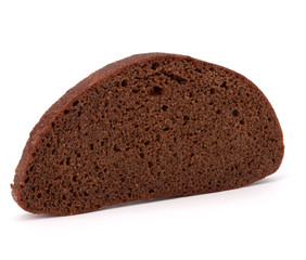 rye bread isolated on white background