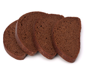 rye bread isolated on white background