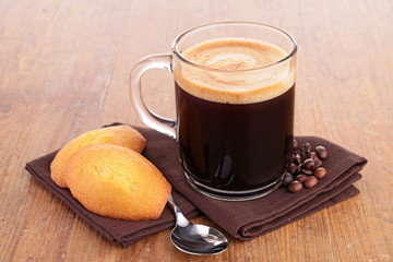 coffee cup and madeleine