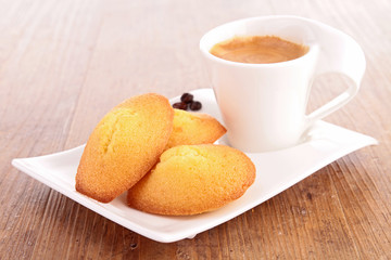 coffee cup and madeleine