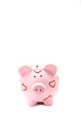Pink piggy bank