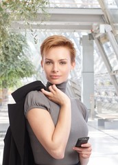 Obraz premium Outdoor portrait of attractive businesswoman