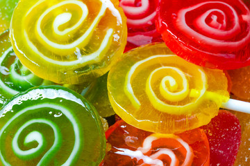 Colorful candies lollipop