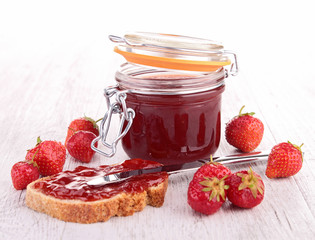 strawberry jam and bread