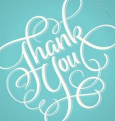 THANK YOU hand lettering (vector)