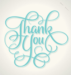 THANK YOU hand lettering (vector)