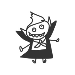 vector sketch halloween cartoon