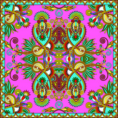 Traditional ornamental floral paisley bandanna
