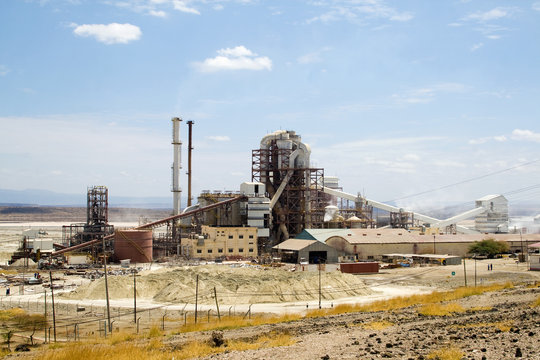 Soda factory near saline pan