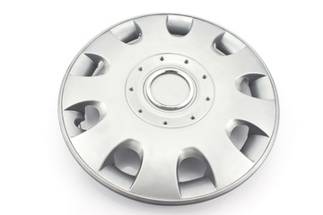 Car alloy wheel rim isolated on white