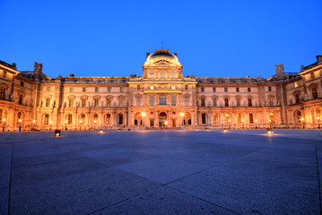 Louvre Museum at Night, Paris