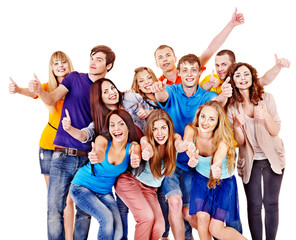 Multi-ethnic group people.