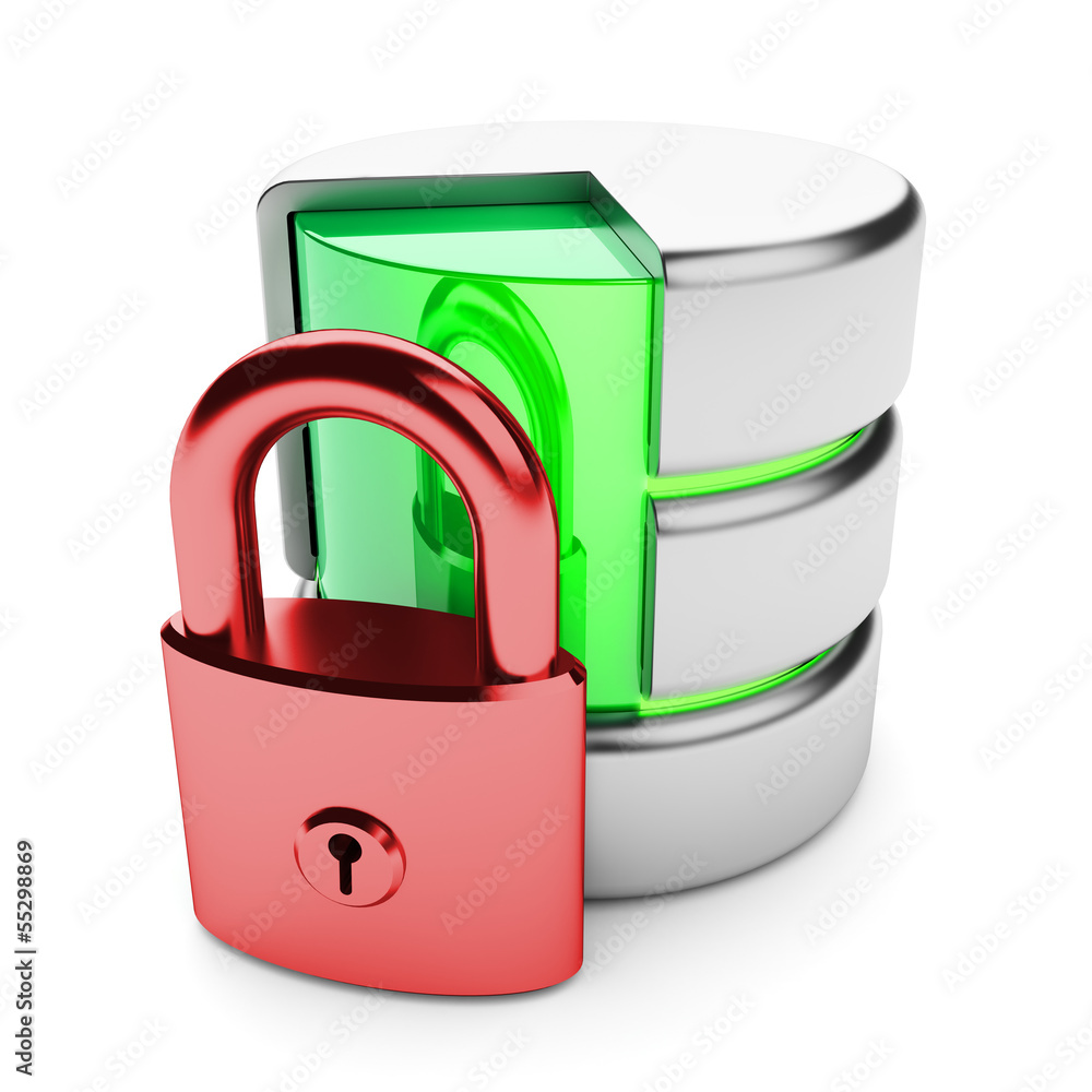 Aufkleber closed access to the data storage. information privacy concept.