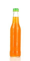 Bottle with tasty drink, isolated on white