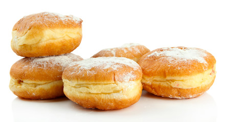 Tasty donuts, isolated on white