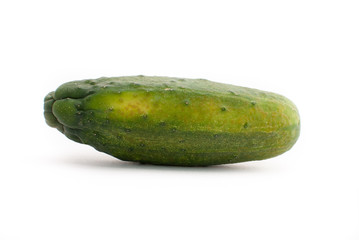 Fresh cucumbers on isolated white background
