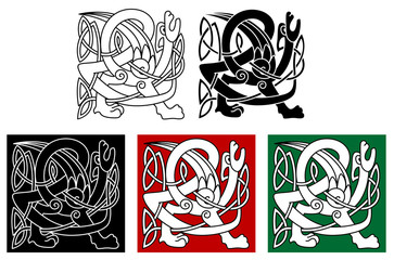 Abstract celtic gryphon