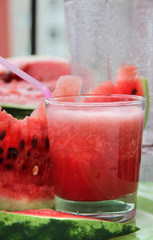 Ripe juicy watermelon smoothie