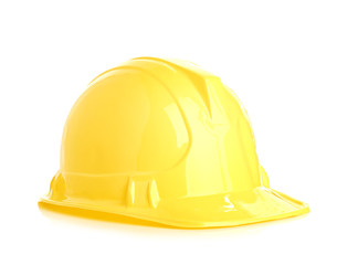 Isolated yellow helmet
