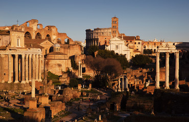 Fototapeta premium Ruins of Rome Forum in Rome, Italy