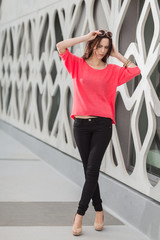 Cute Fashion Model Wearing sweater