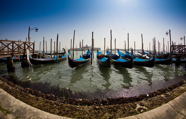 Fototapeta na wymiar Venice, Italy with gondolas