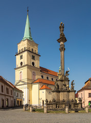 Fototapeta na wymiar Rokycany church and column