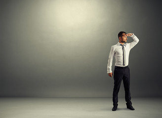 thoughtful businessman looking forward