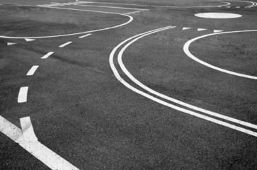 The lines on the highway