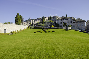 Fototapeta na wymiar Architectural Detail of Assisi in Umbria