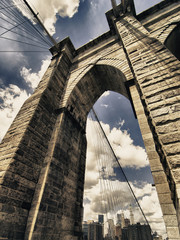 Fototapeta premium Brooklyn Bridge view, New York City