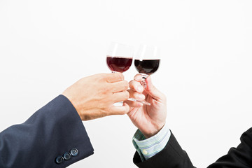 business celebration with wine