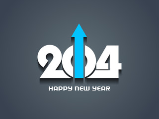 Elegant happy new year 2014 design with progressive arrow.