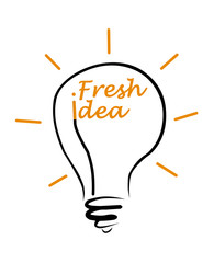 Concept of fresh idea