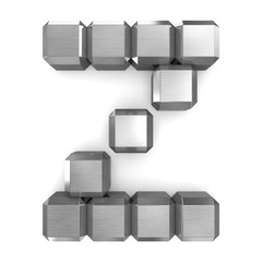 Obraz premium letter Z cubic metal