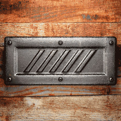 metal and wood background